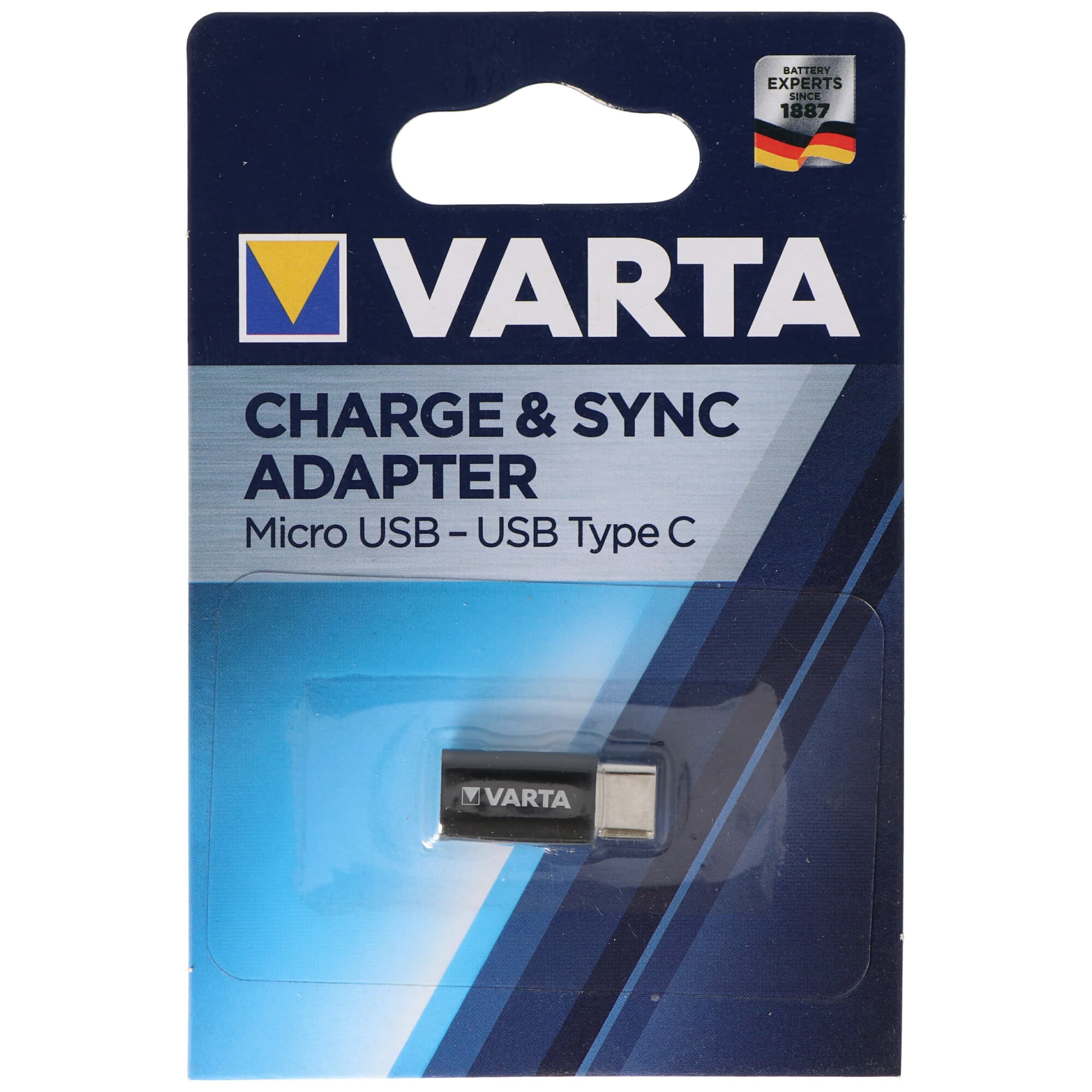 Adaptateur Varta Micro-USB de Micro-USB vers USB Type C Charge &amp; Sync Adapter 57945101401