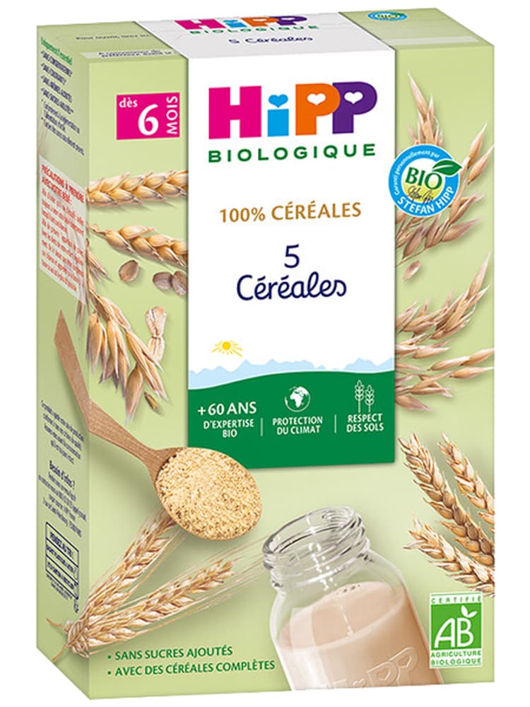 Hipp 5 Céréales Boîte 250 g Dès 6 Mois
