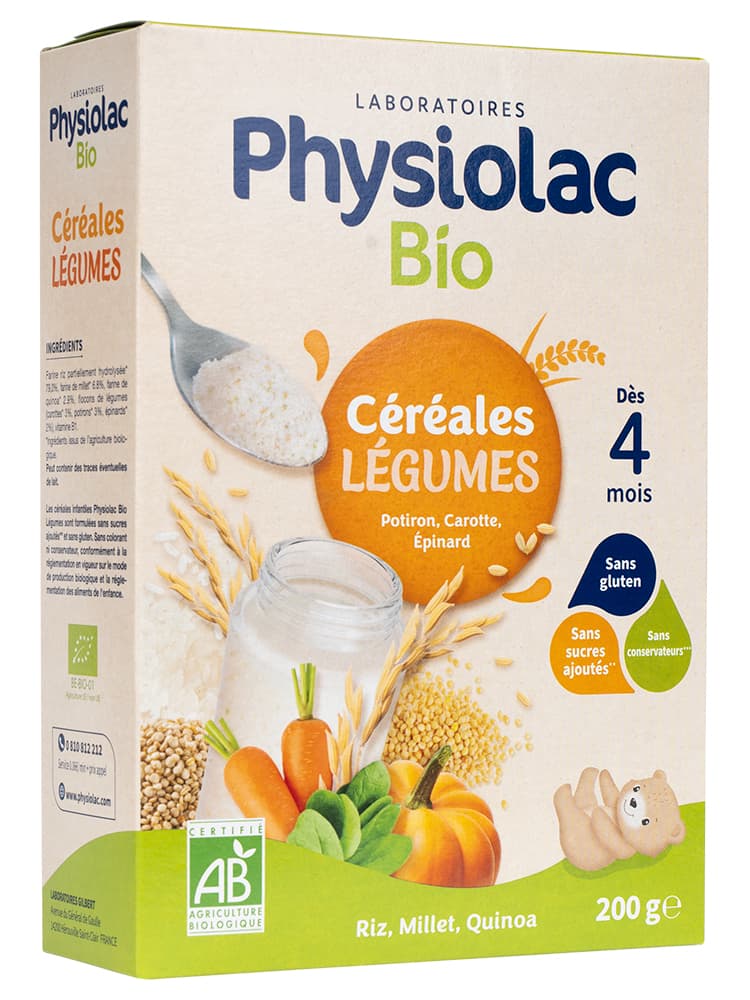 Physiolac Bio Céréales Légumes 200 g