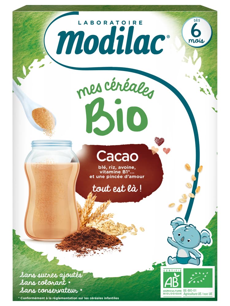 Modilac Céréales Bio Cacao 250 g