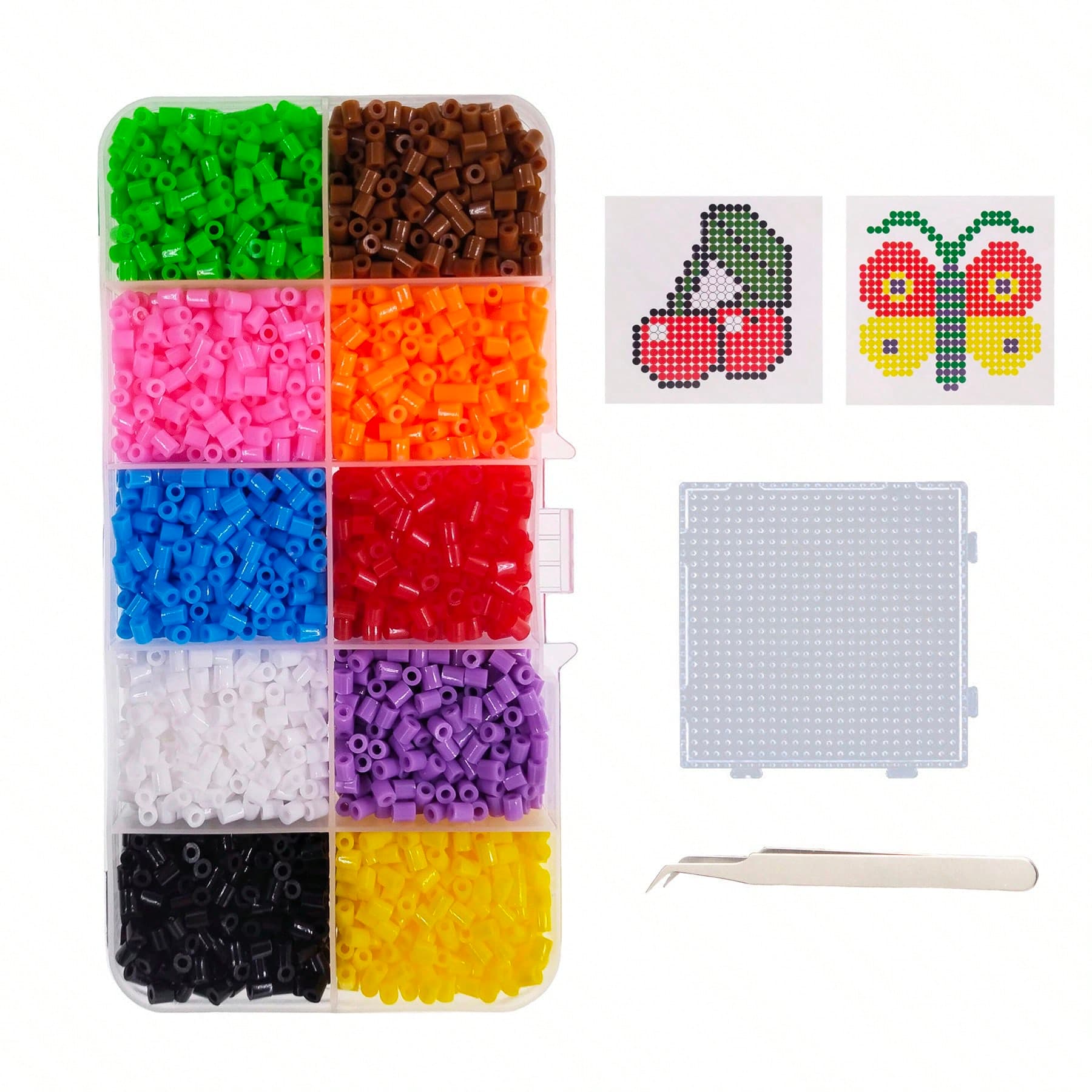 10 Couleurs 2,6mm 4500 pièces Fusible Perles Set Jouet À La Main Éducatif 3D Casse-tête DIY Jouets Repassage Perles Artisanat Fabrication DIY