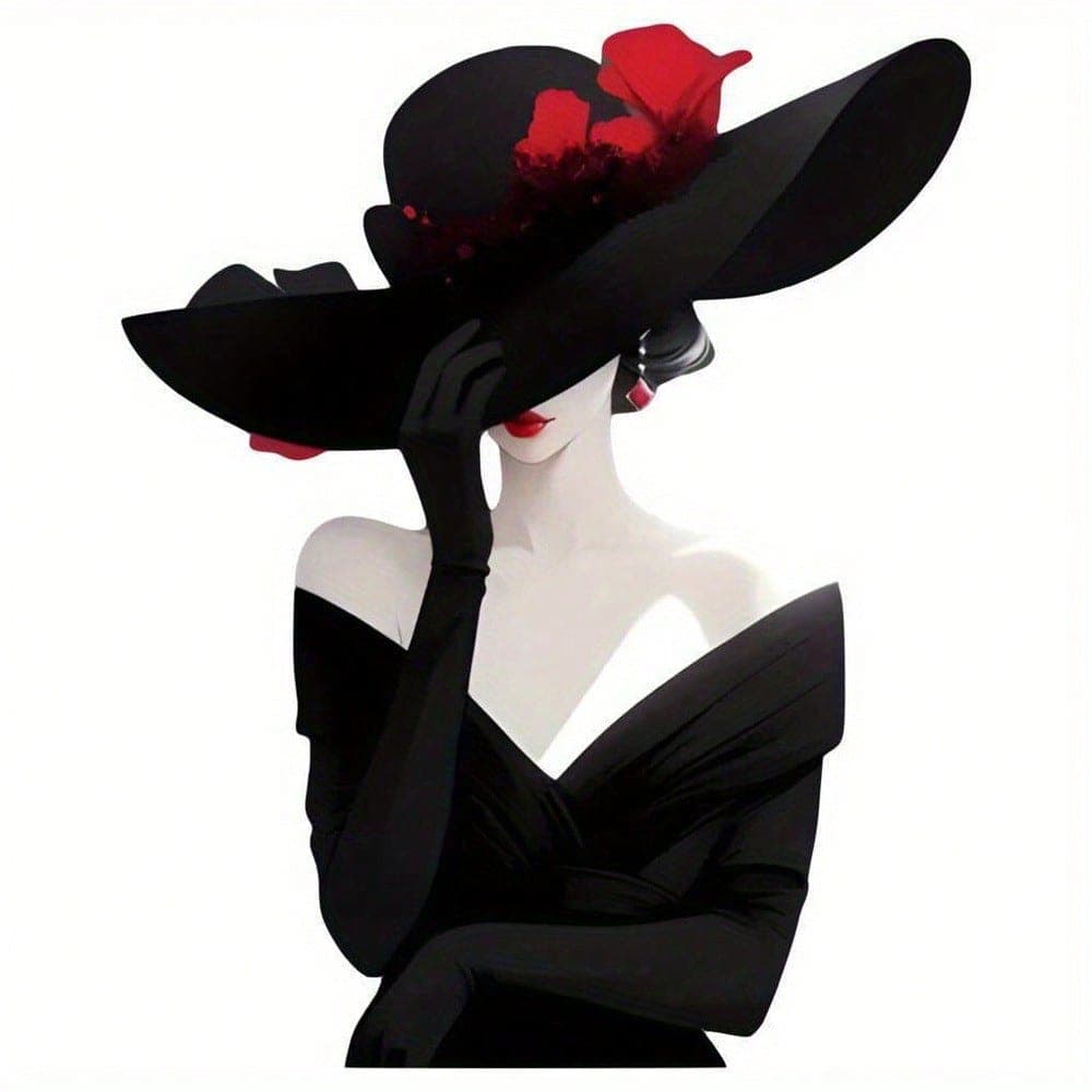 Patch de mode belle fille en robe noire, patch lavable à repasser pour t-shirts, jeans, vestes, sacs à dos, vêtements, chapeaux, etc. - Rendez vos