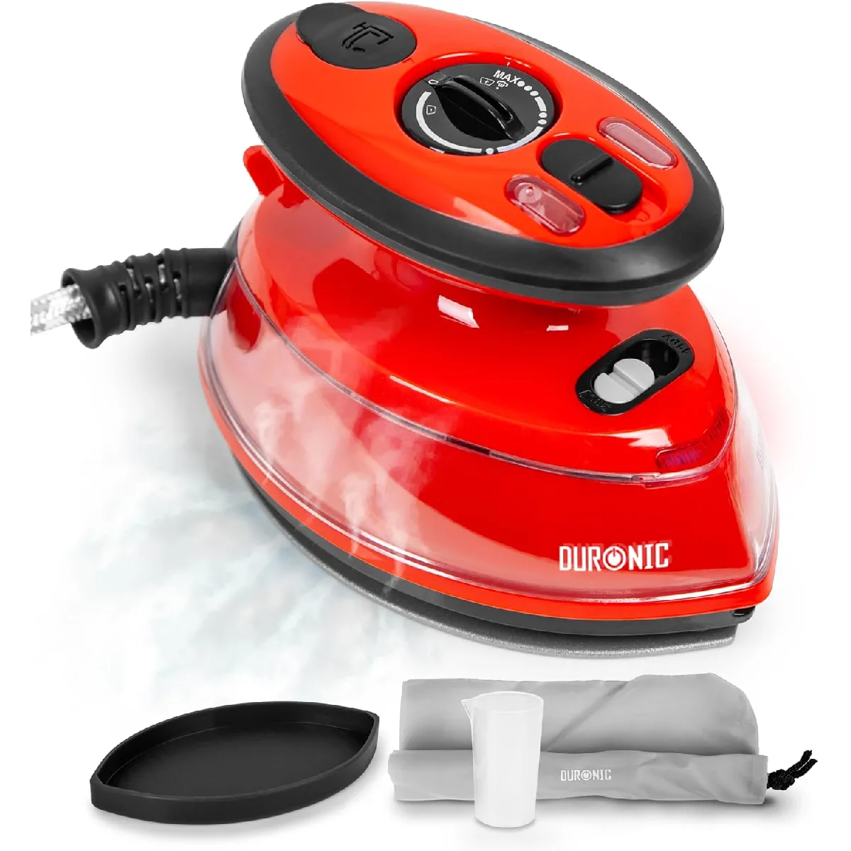 SI3 RD Fer à repasser à vapeur de voyage 400W Léger et compact 495g Idéal pour les déplacements Convient pour crafts et patchworks Accessoires inclus
